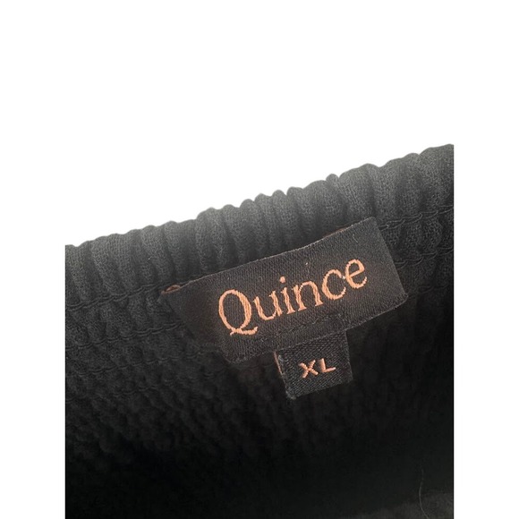 Quince Organic Cotton Gauze Smocked Sleeveless Midi Dress Black XL LB64155-RK001 - Picture 5 of 9